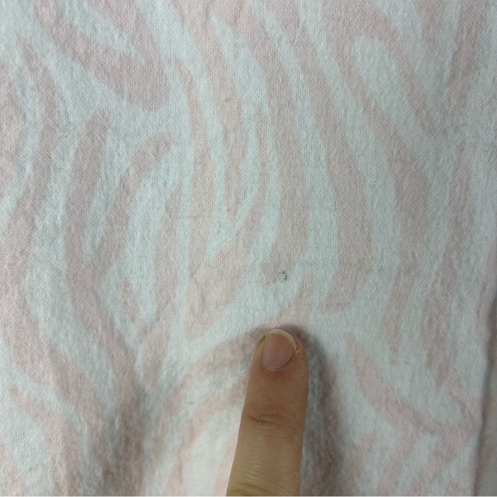 Carter's Pink White Zebra Print Baby Receiving Blanket Flannel Cotton Thin - Picture 5 of 8
